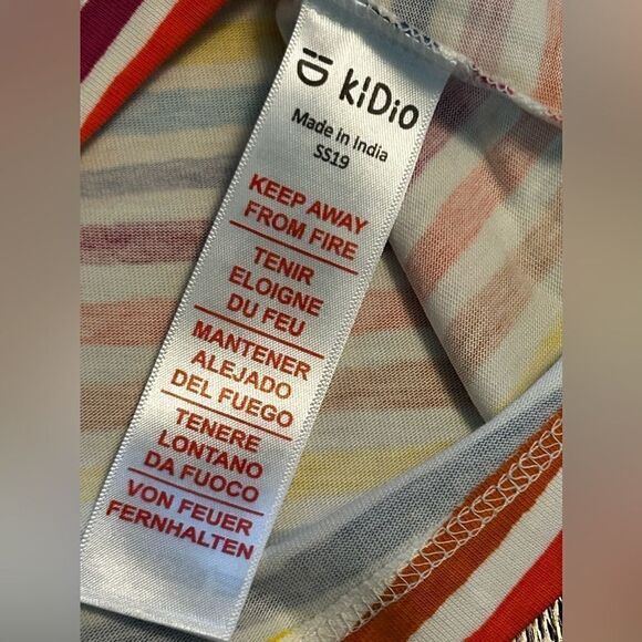 KidIO Sunshine Rainbow Appliqué Striped Dress baby girls 18-24 months NWT - Picture 12 of 16